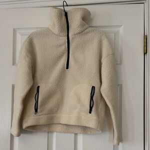 J. Crew Cream Sherpa with Black Accents size XXS